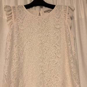 LOFT Cream Lace Tank Top